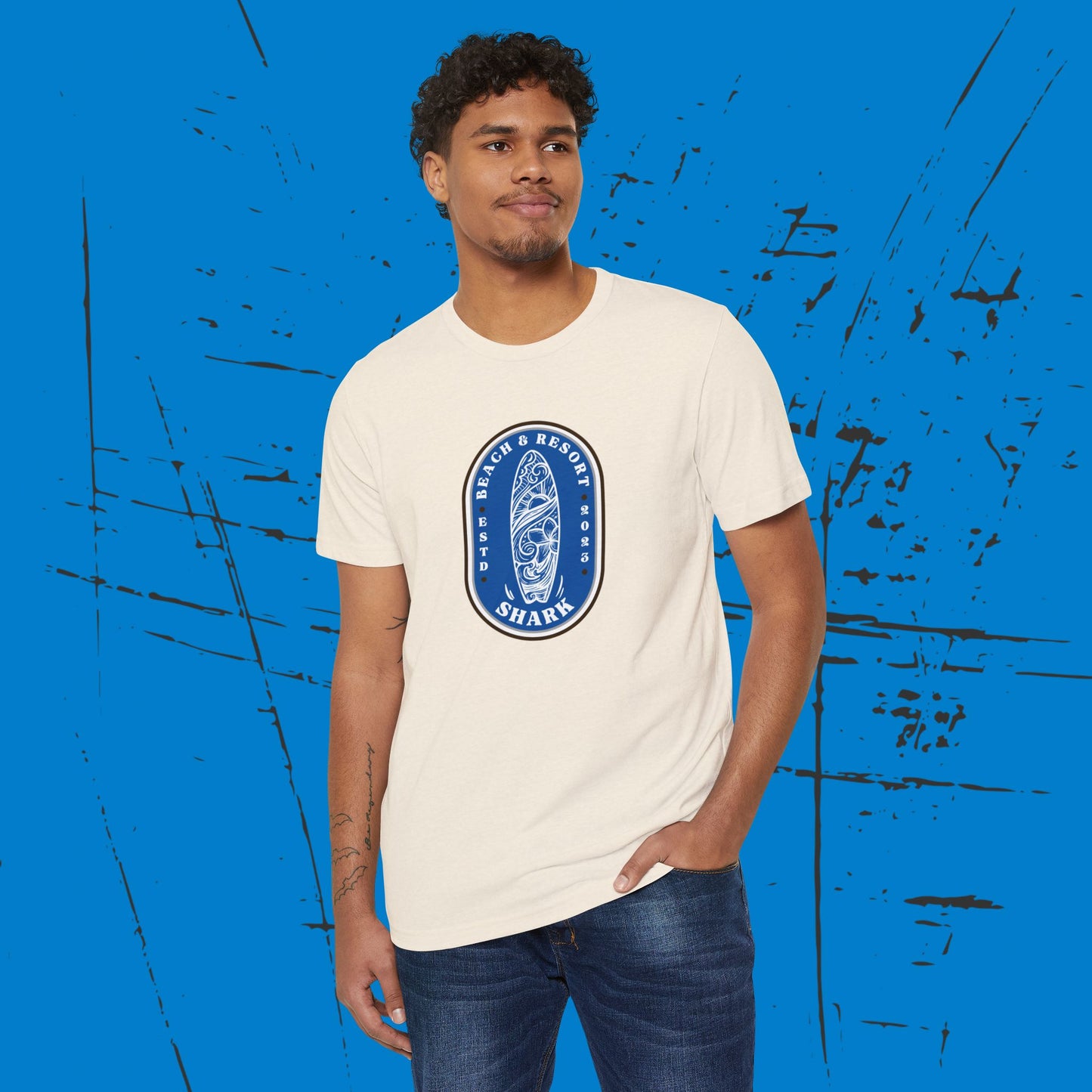 Shark Club - Men's Recycled Organic T-Shirt
