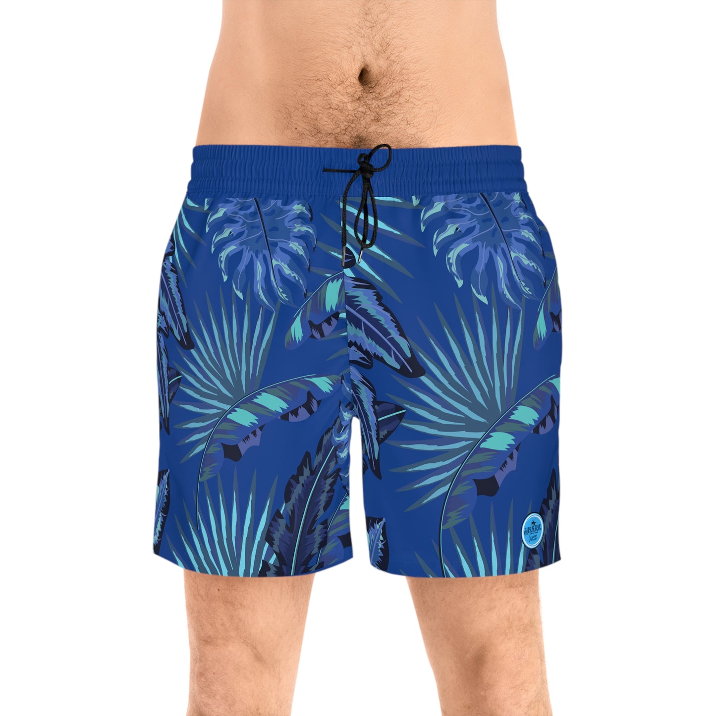 Surf Safari - Men's Mid-Length Swim Shorts - Blue