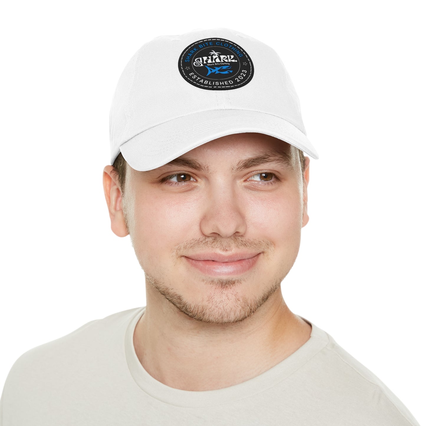 Shark - Hat with Leather Patch (Round)