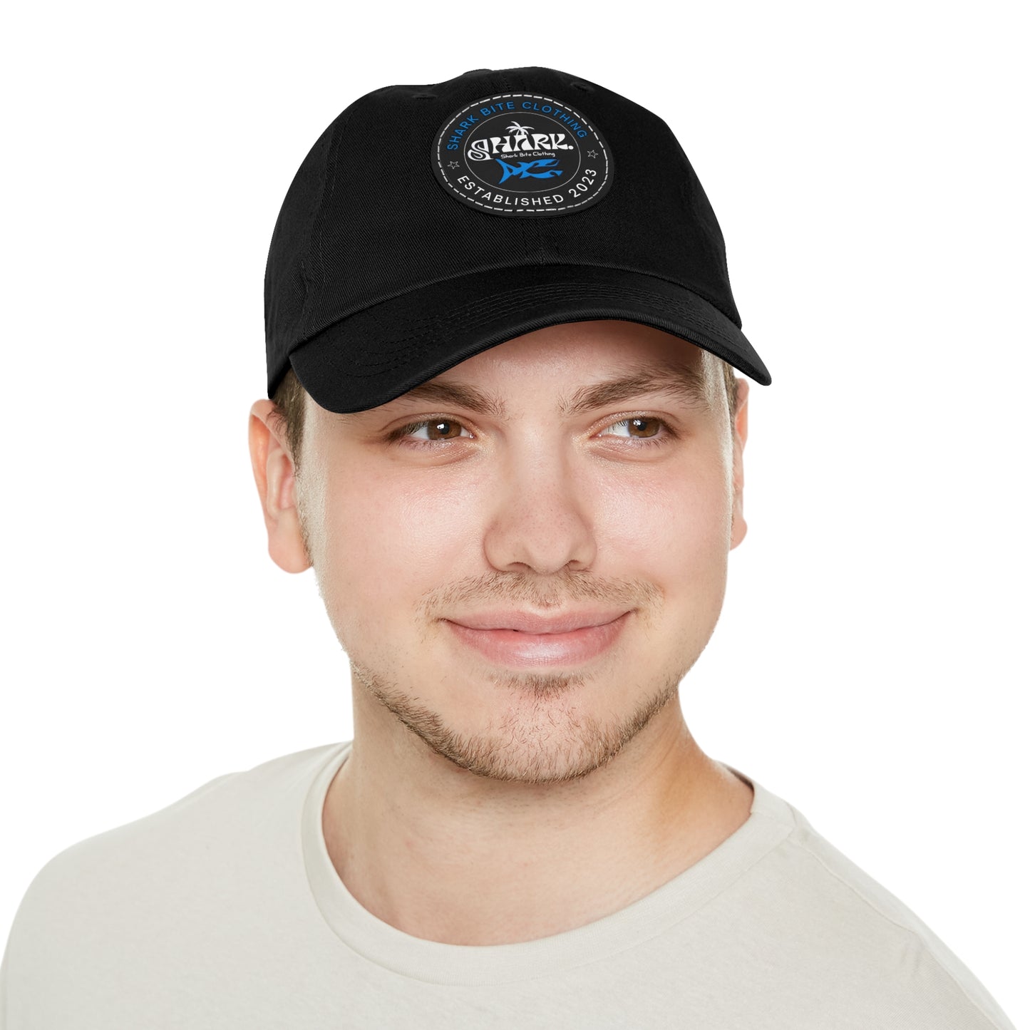 Shark - Hat with Leather Patch (Round)