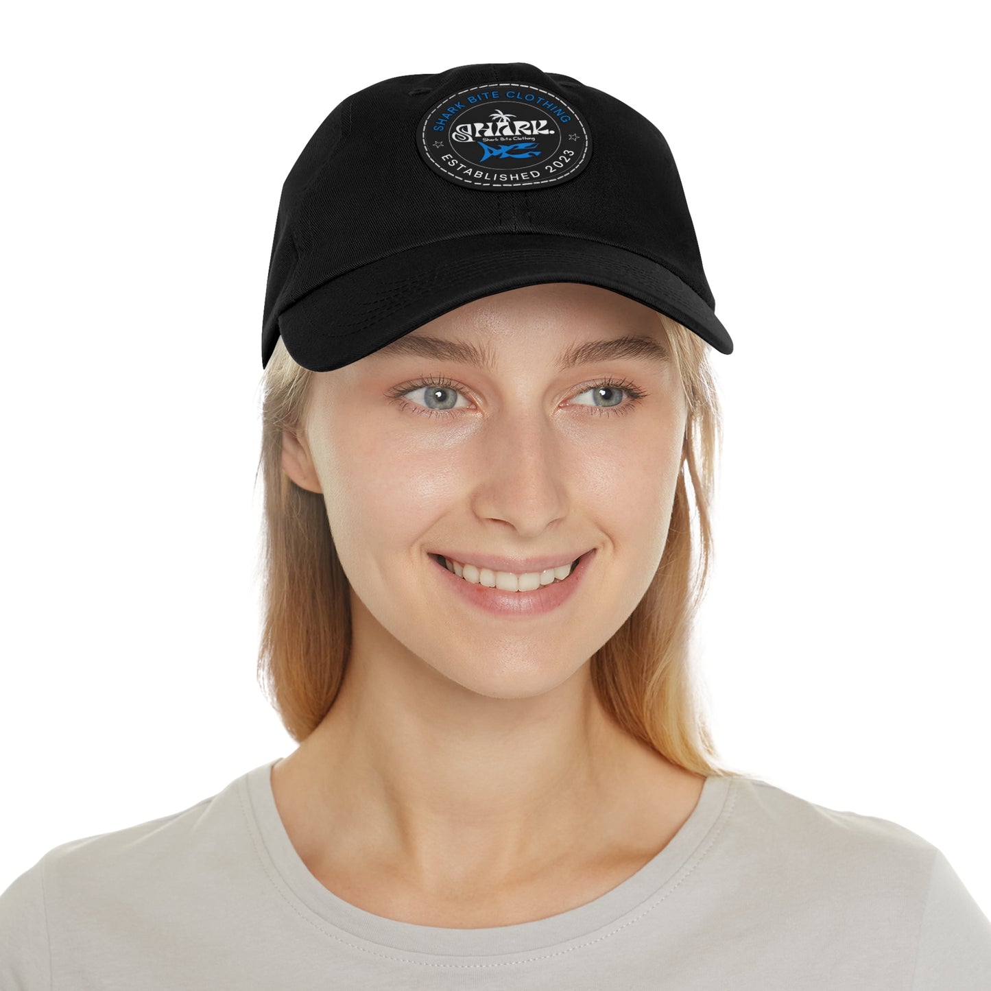 Shark - Hat with Leather Patch (Round)