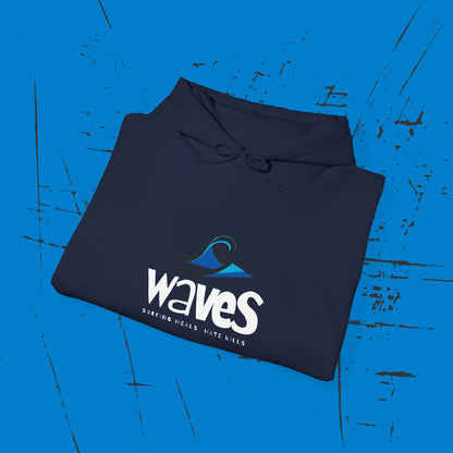 Waves -  Men's  Heavy Blend Hooded Sweatshirt