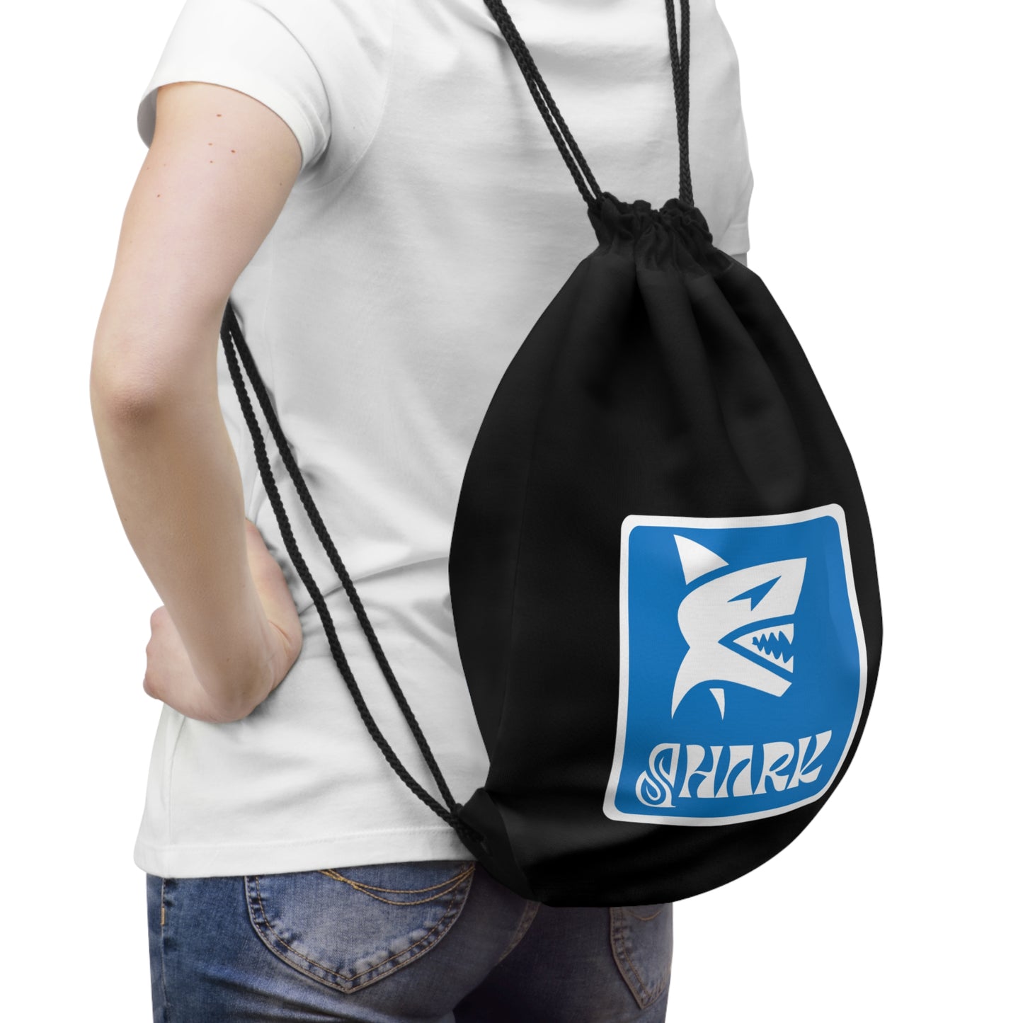 Mako  Drawstring Bag - Black