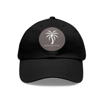 Shark Bite Clothing - Hawaii Style Hat - Palm - with Leather Patch (Round)