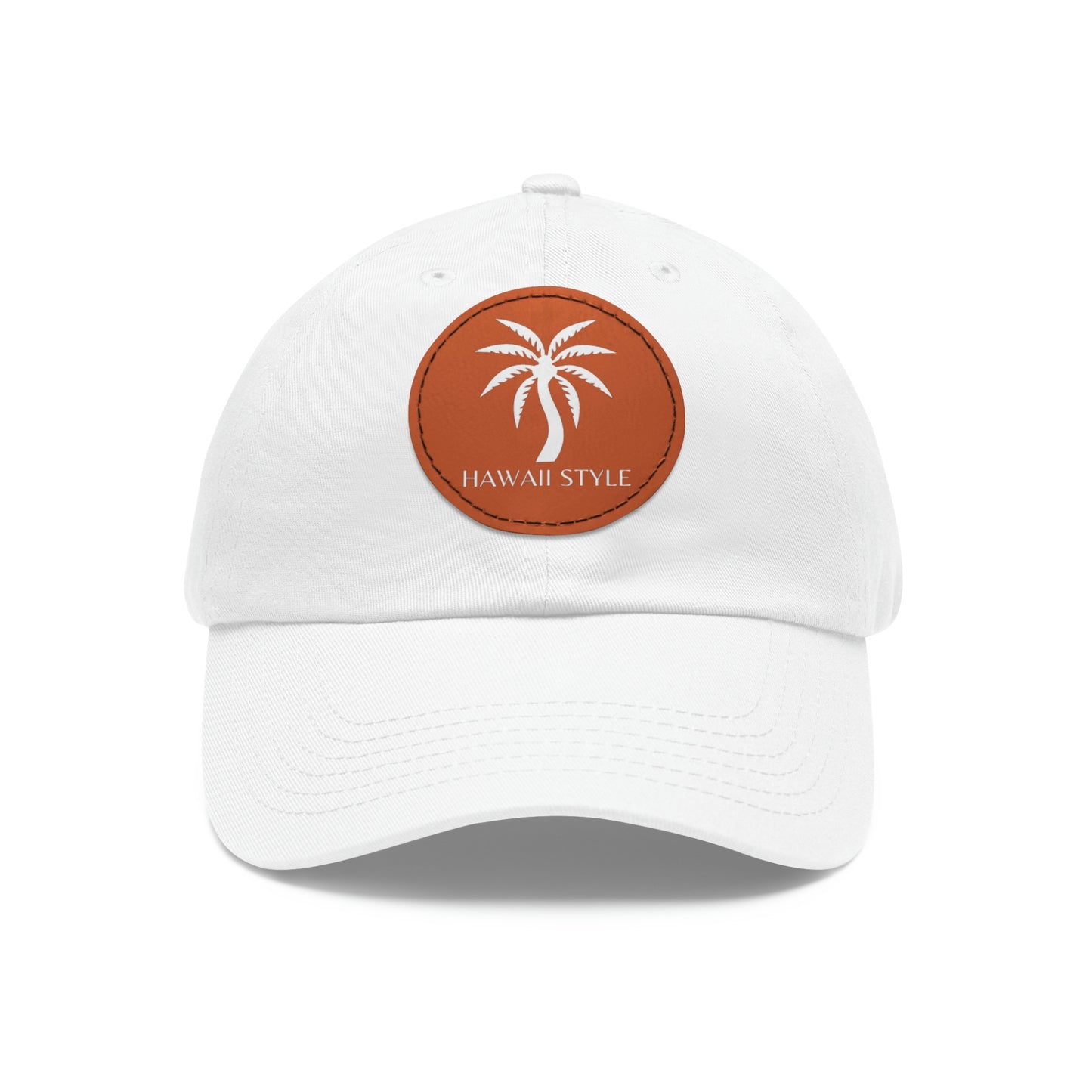 Shark Bite Clothing - Hawaii Style Hat - Palm - with Leather Patch (Round)