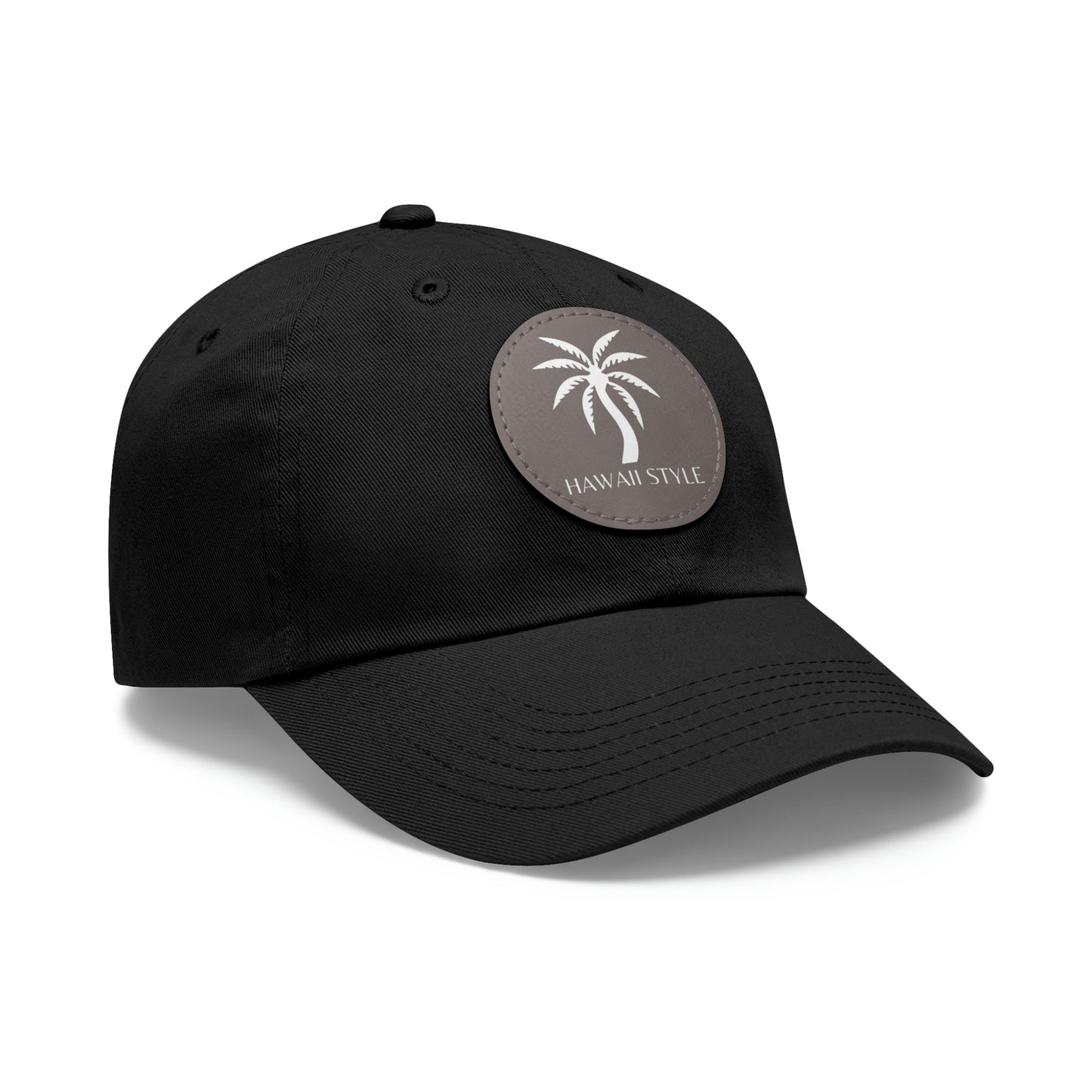 Shark Bite Clothing - Hawaii Style Hat - Palm - with Leather Patch (Round)