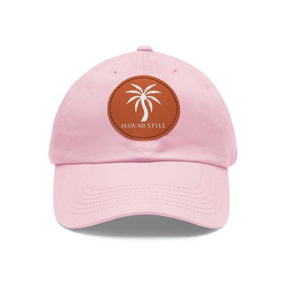 Shark Bite Clothing - Hawaii Style Hat - Palm - with Leather Patch (Round)