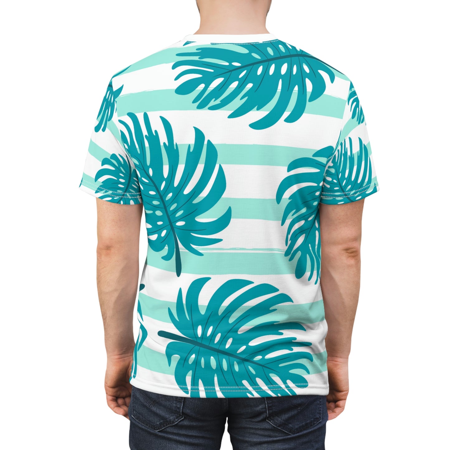 Men's Floral Print Tee - Turquise