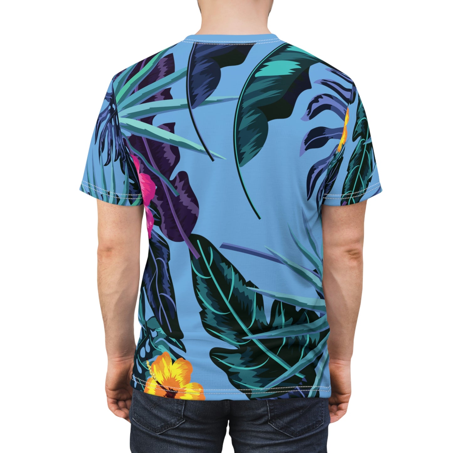 Men's floral Print Tee - Blue